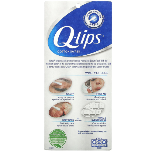 Q-tips, Original Cotton Swabs, 750 Swabs фото 2