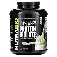 NutraBio, 100% Whey Protein Isolate,  Raw Unflavored, 5 lb (2,268 g)