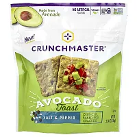 Crunchmaster, Avocado Toast, Crunchy Baked Rice Crackers, Salt &amp; Pepper, 3.54 oz (100 g)