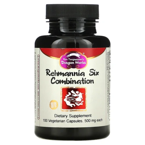 Dragon Herbs, Rehmannia Six Combination, 500 mg, 100 Vegetarian Capsules