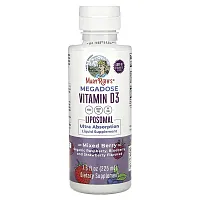 MaryRuth&#x27;s, Megadose Vitamin D3, Liposomal, Mixed Berry, 4,000 IU, 7.6 fl oz (225 ml)