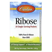 Carlson, Ribose, 30 Single Serving Packets, 5 g Each