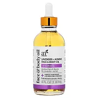 artnaturals, Face &amp; Body Oil, Lavender + Jasmine , 4 fl oz (118 ml)