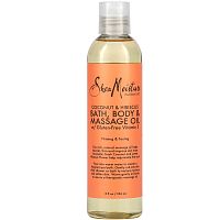 SheaMoisture, Bath, Body & Massage Oil with Gluten-Free Vitamin E, Coconut & Hibiscus, 8 fl oz (236 ml)