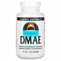 Source Naturals, ДМАЭ, 351 мг, 200 капсул