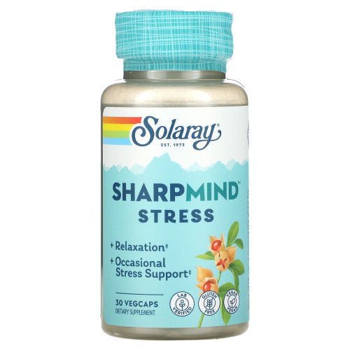 Solaray, SharpMind Stress`` 30 растительных капсул фото 3