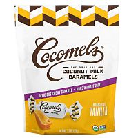 Cocomels, карамель на кокосовом молоке, мадагаскарская ваниль, 100 г (3,5 унции)