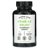 Crystal Star, Hemr-Ez Relief, 90 Vegetarian Capsules