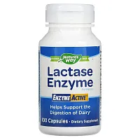 Nature&#x27;s Way, Lactase Enzyme Formula, 100 Capsules