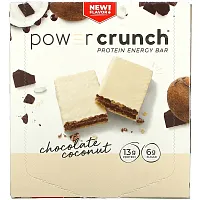 BNRG, Power Crunch Protein Energy Bar, Chocolate Coconut, 12 Bars, 1.4 oz (40 g) Each