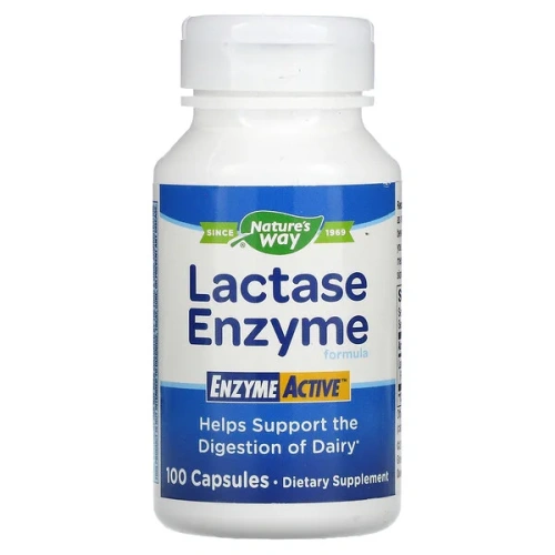 Nature&#x27;s Way, Lactase Enzyme Formula, 100 Capsules