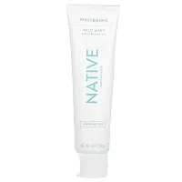 Native, Whitening Fluoride Free Toothpaste, Wild Mint &amp; Peppermint Oil, 4.1 oz (116 g)