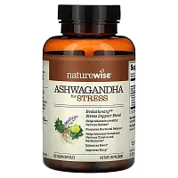 NatureWise, Ashwagandha for Stress, 60 Vegan Capsules