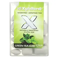 Xyloburst, Xylitol Gum, Green Tea, 25 Pieces