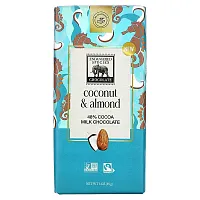 Endangered Species Chocolate, Milk Chocolate Bar, Coconut &amp; Almond, 48% Cocoa, 3 oz (85 g)