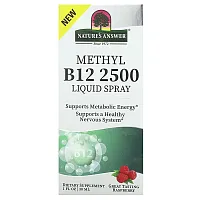 Nature&#x27;s Answer, Methyl B12 2500 Liquid Spray, Raspberry, 1 fl oz (30 ml)