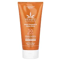 Hempz, Herbal Body Sunscreen, SPF 30, Sweet Pineapple &amp; Honey Melon, 6 fl oz (177 ml)