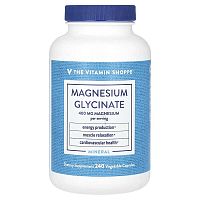 The Vitamin Shoppe, Magnesium Glycinate, 400 mg, 240 Vegetable Capsules (100 mg per Capsule)