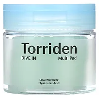 Torriden, Dive In, Low Molecular Hyaluronic Acid Multi Pad, 80 Sheets, 5.41 fl oz (160 ml)