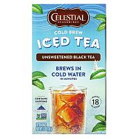 Celestial Seasonings, Cold Brew, Iced Tea, несладкий черный чай, 18 чайных пакетиков, 35 г (1,2 унции)