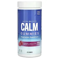 Natural Vitality, CALM Gummies, Magnesium Supplement, Raspberry-Lemon , 120 Gummies