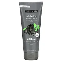 Freeman Beauty, Exfoliating Gel Beauty Mask + Scrub, Charcoal + Black Sugar, 6 fl oz (175 ml)