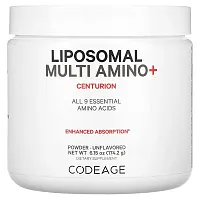 Codeage, Liposomal Multi Amino+ Powder, All 9 Essential Amino Acids, Unflavored, 6.15 oz (174.2 g)