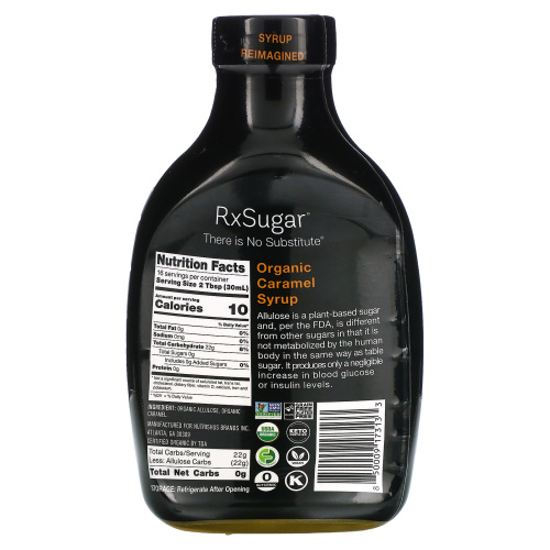 RxSugar, Органический карамельный сироп, 473 мл (16 жидк. Унций) фото 2