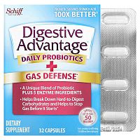 Schiff, Digestive Advantage, Daily Probiotics + Gas Defense, 32 Capsules