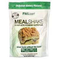 Fit &amp; Lean, Meal Shake, Complete Fitness Nutrition, Coffee Crumb Cake, 0.82 lb (370 g)