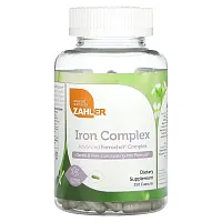 Zahler, Iron Complex, Gentle &amp; Non-Constipating Iron Formula, 250 Capsules