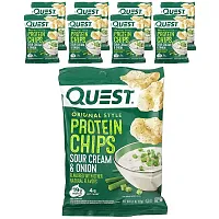 Quest Nutrition, Original Style Protein Chips, Sour Cream &amp; Onion, 8 Bags, 1.1 oz (32 g) Each