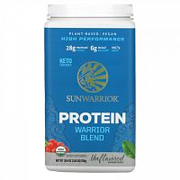 Sunwarrior, Warrior Blend Protein, органический растительный протеин, без добавок, 750 г (1,65 фунта)