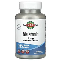 KAL, Melatonin, Sustained Release, 3 mg, 120 Tablets