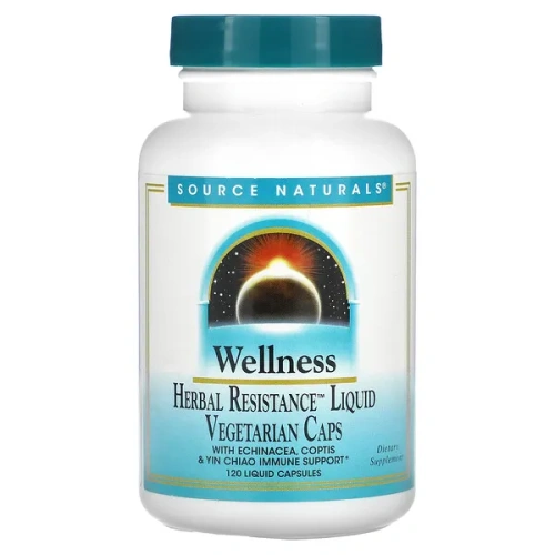 Source Naturals, Wellness Herbal Resistance Liquid, 120 Liquid Capsules