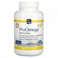 Nordic Naturals, ProOmega, со вкусом лимона, 1000 мг, 180 мягких желатиновых капсул