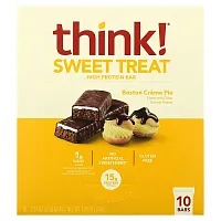 Think !, Sweet Treat, High Protein Bar, Boston Creme Pie, 10 Bars, 2.1 oz (57 g)