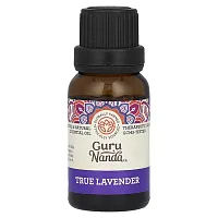 GuruNanda, 100% Pure &amp; Natural Essential Oil, True Lavender, 0.5 fl oz (15 ml)