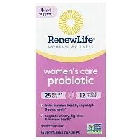 Renew Life, Women&#x27;s Care Probiotic, 25 Billion CFU, 30 Vegetarian Capsules