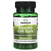 Swanson, Slippery Elm Bark , 400 mg , 60 Capsules