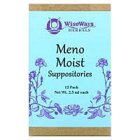 WiseWays Herbals, Свечи Meno Moist, 12 штук, 4,5 унции (2,5 мл) каждая