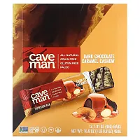 Caveman Foods, Nutrition Bars, Dark Chocolate Caramel Cashew, 12 Bars, 1.41 oz (40 g) Each