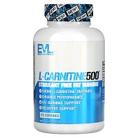 EVLution Nutrition, L-Carnitine500®, 500 мг, 120 капсул