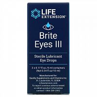 Life Extension, Brite Eyes III, глазые капли, 2 флакона, 5 мл (0,17 жидк. унции) каждый