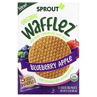 Sprout Organic, Вафли Wafflez, голубика и яблоко, 5 упаковок, 18 г