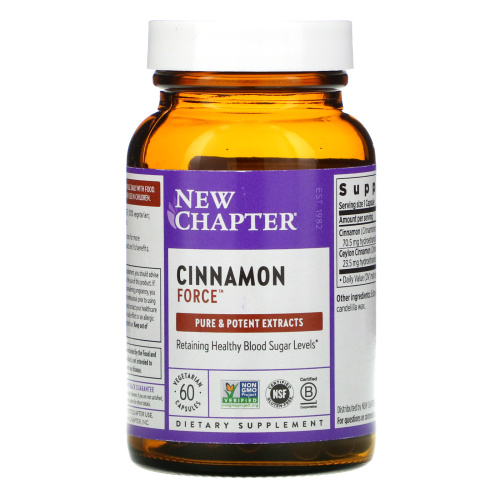 New Chapter, Cinnamon Force, 60 Vegetarian Capsules фото 3