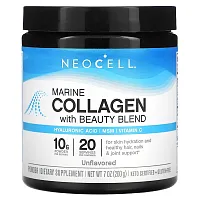 NeoCell, Marine Collagen With Beauty Blend Powder, Unflavored, 7 oz (200 g)