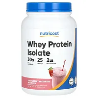 Nutricost, Whey Protein Isolate, Strawberry Milkshake, 2 lb (907 g)