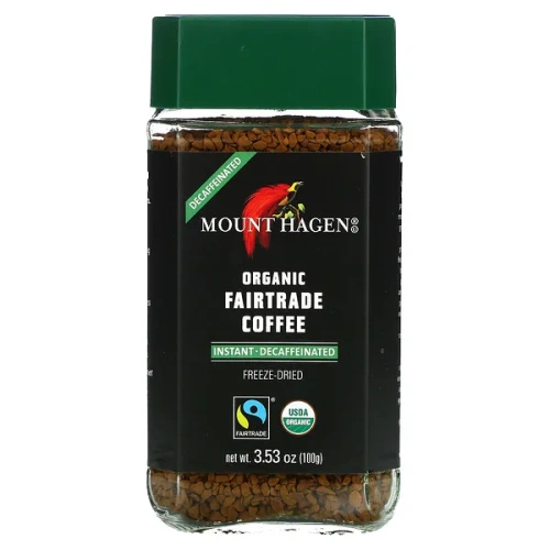 Mount Hagen, Organic Fairtrade Instant Coffee, Decaffeinated, 3.53 oz (100 g)