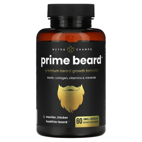 NutraChamps, Prime Beard, 60 Small Capsules